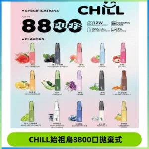 CHILL始祖鳥鴨嘴獸8800口拋棄式一次性電子煙免充電