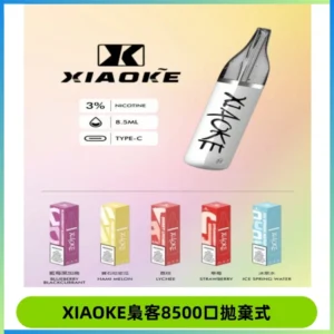 梟客XIAOKE8500口拋棄式一次性電子煙 口紅款高顏值設計